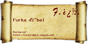 Furka Ábel névjegykártya