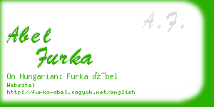 abel furka business card